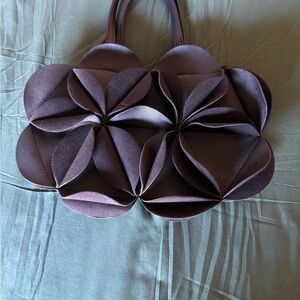 Modern artsy fun black handbag